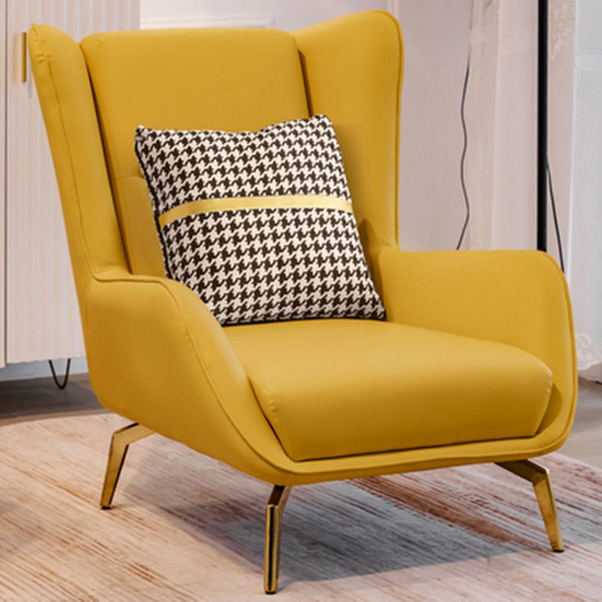 28.34" Wide Faux Leather Armchair Arms Included Chair with Pillow Back Clearhalo 'Accent Chairs' 'accent_chairs' 'Chairs & Seating' 'furn' 'furn_accent_chairs' 'Furniture' 'Living Room Furniture' 6704412