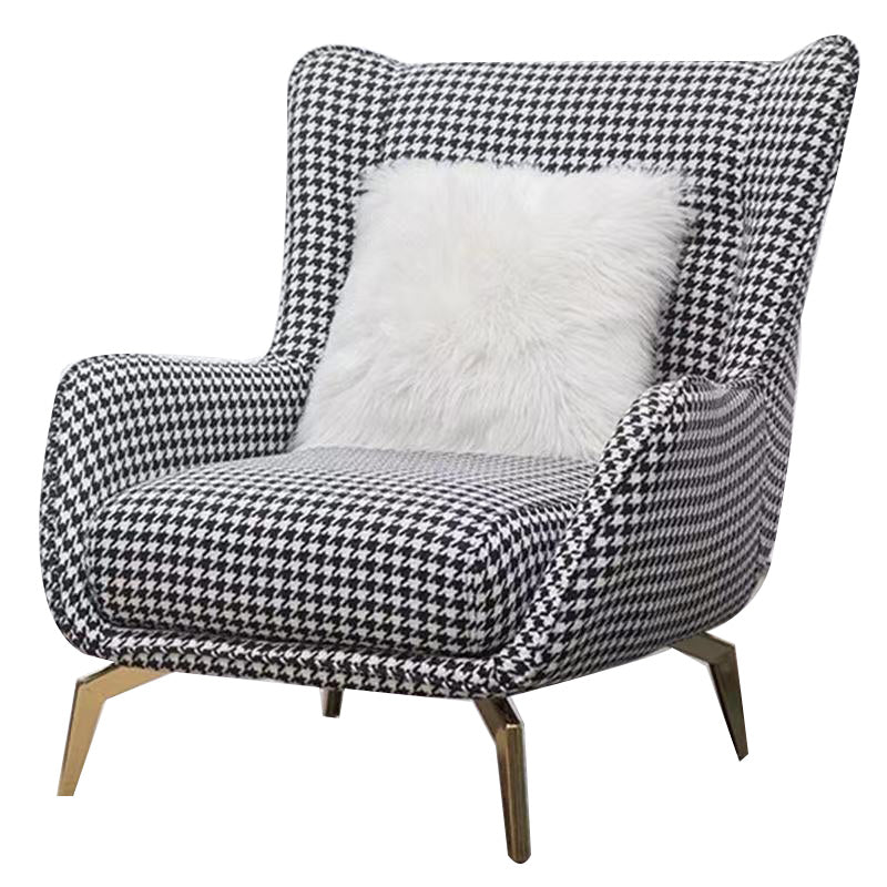 28.34" Wide Faux Leather Armchair Arms Included Chair with Pillow Back Clearhalo 'Accent Chairs' 'accent_chairs' 'Chairs & Seating' 'furn' 'furn_accent_chairs' 'Furniture' 'Living Room Furniture' 6704416