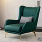 28.34" Wide Faux Leather Armchair Arms Included Chair with Pillow Back Green Faux Leather 1 Piece Clearhalo 'Accent Chairs' 'accent_chairs' 'Chairs & Seating' 'furn' 'furn_accent_chairs' 'Furniture' 'Living Room Furniture' 6704420