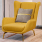 28.34" Wide Faux Leather Armchair Arms Included Chair with Pillow Back Yellow Faux Leather 1 Piece Clearhalo 'Accent Chairs' 'accent_chairs' 'Chairs & Seating' 'furn' 'furn_accent_chairs' 'Furniture' 'Living Room Furniture' 6704425