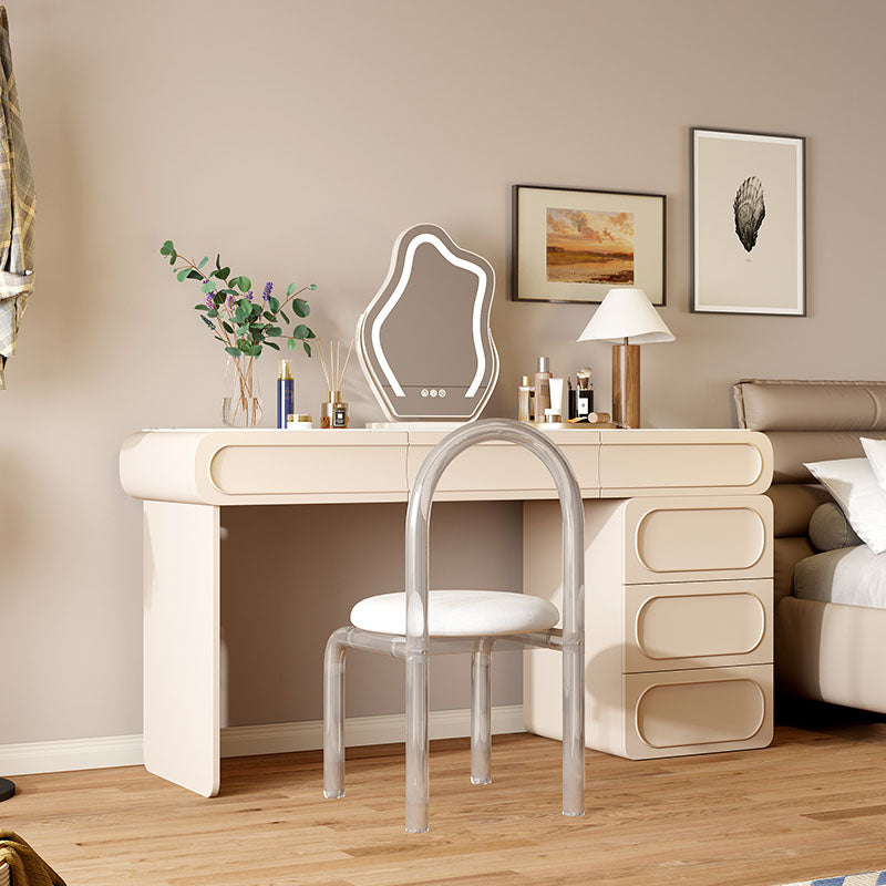 Glam in pietra beige vanity scrivania da letto da letto da letto con cassetto