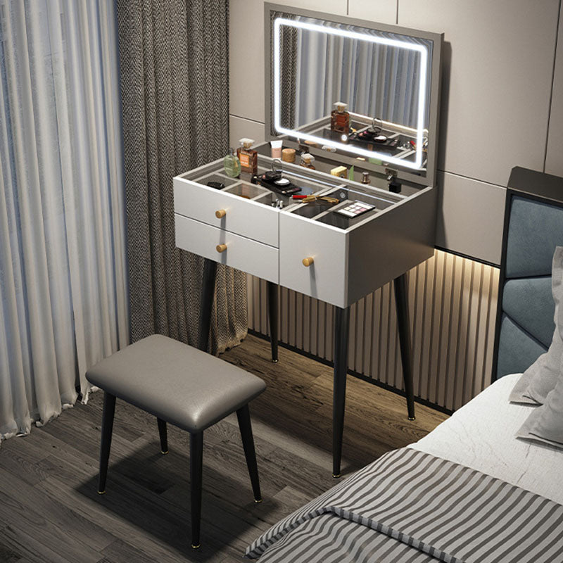 Tavolo da toeletta da toeletta per vanità a specchio contemporaneo a specchio