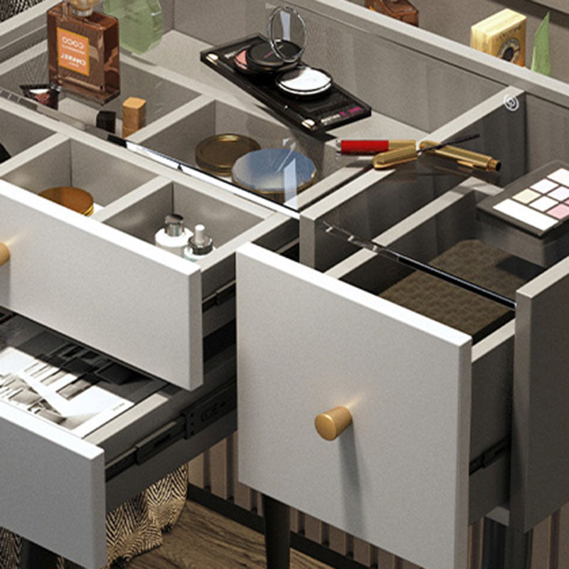 Tavolo da toeletta da toeletta per vanità a specchio contemporaneo a specchio