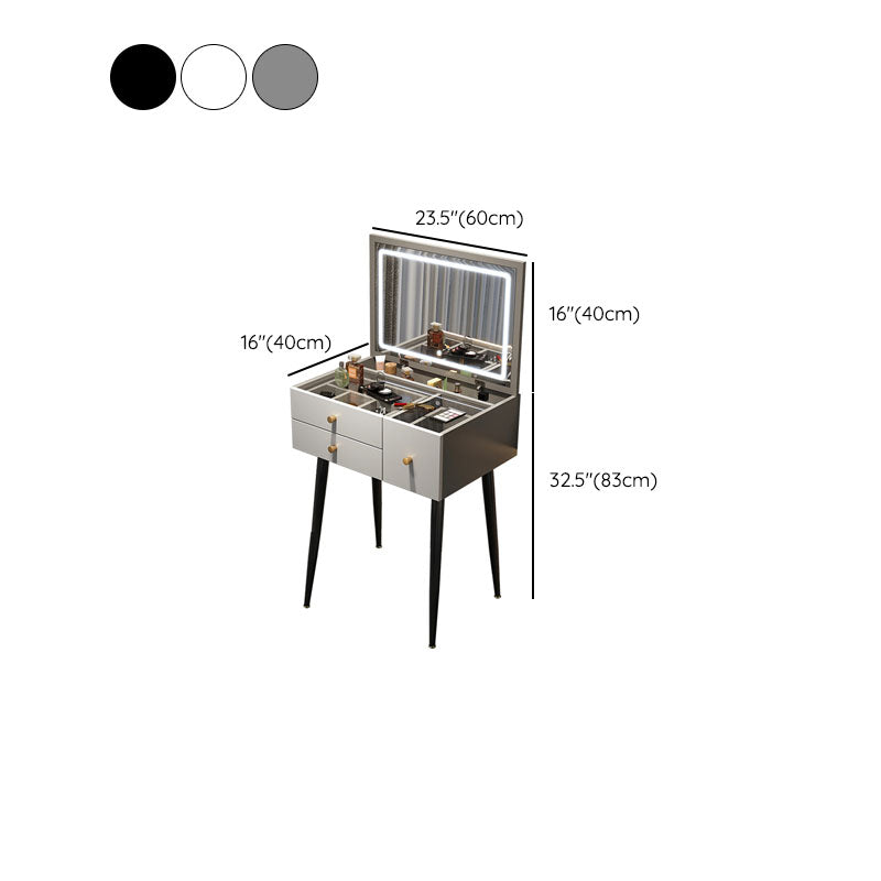 Tavolo da toeletta da toeletta per vanità a specchio contemporaneo a specchio