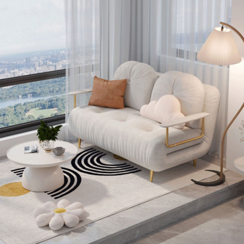 Luxurious Full/Queen Convertible Sofa Tufted Upholstery Sofa Bed Clearhalo 'furn' 'furn_futons' 'Furniture' 'Futons & Daybeds' 'Futons' 'Living Room Furniture' 6704718