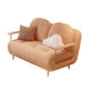 Luxurious Full/Queen Convertible Sofa Tufted Upholstery Sofa Bed Orange Clearhalo 'furn' 'furn_futons' 'Furniture' 'Futons & Daybeds' 'Futons' 'Living Room Furniture' 6704721