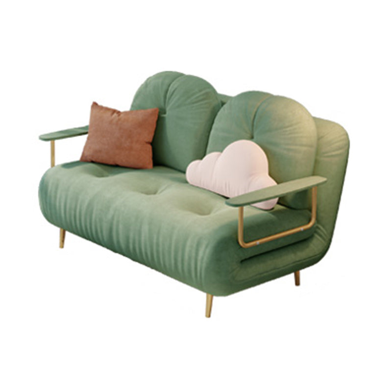 Luxurious Full/Queen Convertible Sofa Tufted Upholstery Sofa Bed Green Clearhalo 'furn' 'furn_futons' 'Furniture' 'Futons & Daybeds' 'Futons' 'Living Room Furniture' 6704724