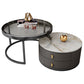 Contemporary Coffee Table Set Round 2-Piece Coffee Cocktail Table Clearhalo 'Coffee & Accent Tables' 'Coffee Tables' 'coffee_tables' 'furn' 'furn_coffee_tables' 'Furniture' 'Living Room Furniture' 6704796