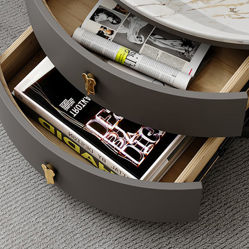 Contemporary Coffee Table Set Round 2-Piece Coffee Cocktail Table Clearhalo 'Coffee & Accent Tables' 'Coffee Tables' 'coffee_tables' 'furn' 'furn_coffee_tables' 'Furniture' 'Living Room Furniture' 6704800