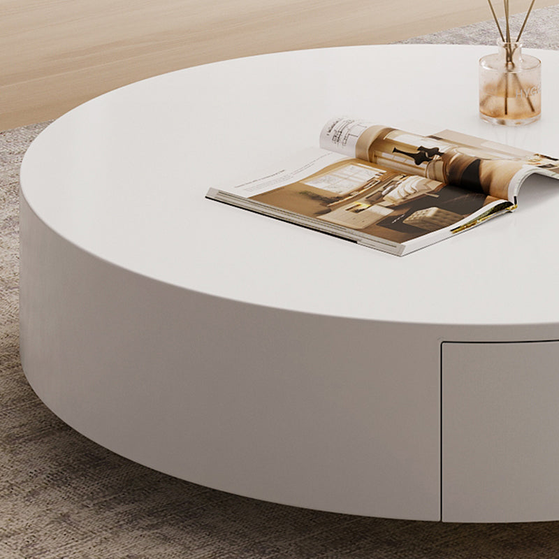 Contemporary Coffee Table White Solid Wood Coffee Cocktail Table Clearhalo 'Coffee & Accent Tables' 'Coffee Tables' 'coffee_tables' 'furn' 'furn_coffee_tables' 'Furniture' 'Living Room Furniture' 6704837