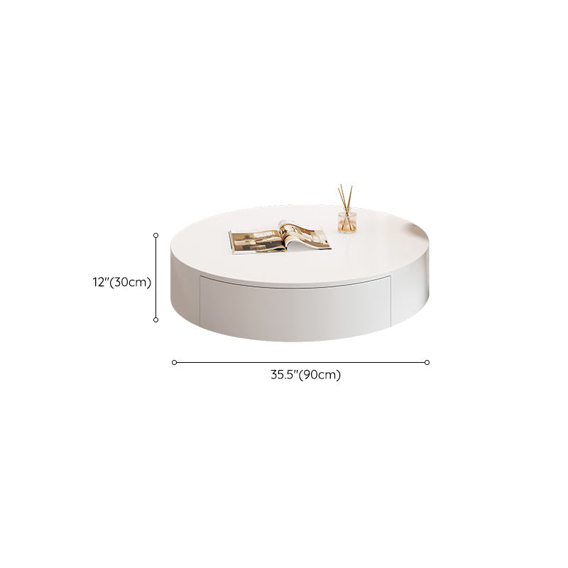 Contemporary Coffee Table White Solid Wood Coffee Cocktail Table Clearhalo 'Coffee & Accent Tables' 'Coffee Tables' 'coffee_tables' 'furn' 'furn_coffee_tables' 'Furniture' 'Living Room Furniture' 6704841