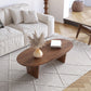 No Distressing Oval Single Coffee Table Sled Solid Wood Coffee Table Clearhalo 'Coffee & Accent Tables' 'Coffee Tables' 'coffee_tables' 'furn' 'furn_coffee_tables' 'Furniture' 'Living Room Furniture' 6704912