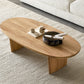 No Distressing Oval Single Coffee Table Sled Solid Wood Coffee Table Clearhalo 'Coffee & Accent Tables' 'Coffee Tables' 'coffee_tables' 'furn' 'furn_coffee_tables' 'Furniture' 'Living Room Furniture' 6704915