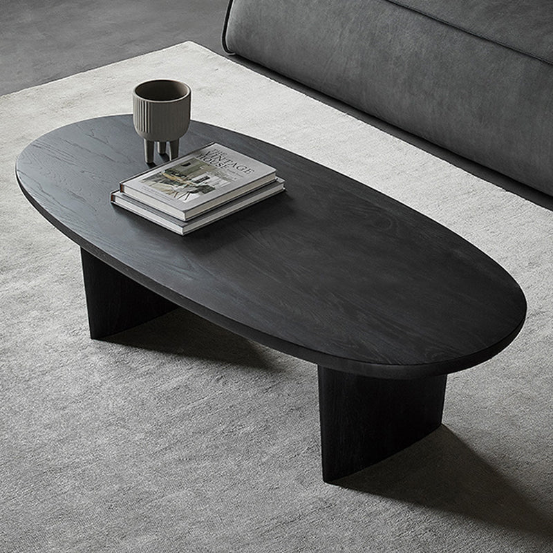 No Distressing Oval Single Coffee Table Sled Solid Wood Coffee Table Clearhalo 'Coffee & Accent Tables' 'Coffee Tables' 'coffee_tables' 'furn' 'furn_coffee_tables' 'Furniture' 'Living Room Furniture' 6704916
