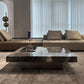 11"H Contemporary Coffee Table Black Slate Coffee Cocktail Table Clearhalo 'Coffee & Accent Tables' 'Coffee Tables' 'coffee_tables' 'furn' 'furn_coffee_tables' 'Furniture' 'Living Room Furniture' 6704945