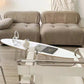 No Distressing Wood Coffee Table Modern Oval Single Coffee Table with 4 Legs
