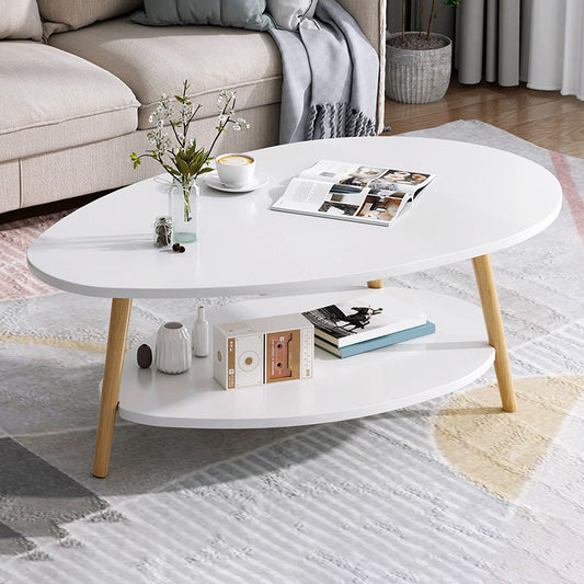 Tavolino in legno nessun tavolino da caffè singolo angosciante con scaffale