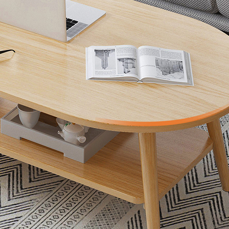 Wood Coffee Table No Distressing Single Coffee Table with Shelf Clearhalo 'Coffee & Accent Tables' 'Coffee Tables' 'coffee_tables' 'furn' 'furn_coffee_tables' 'Furniture' 'Living Room Furniture' 6705071
