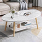 Wood Coffee Table No Distressing Single Coffee Table with Shelf 39"L x 20"W x 17"H Marble Round Oval Clearhalo 'Coffee & Accent Tables' 'Coffee Tables' 'coffee_tables' 'furn' 'furn_coffee_tables' 'Furniture' 'Living Room Furniture' 6705081