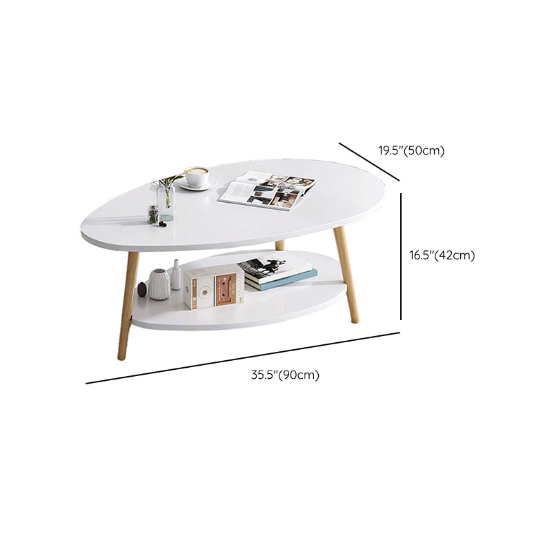 Wood Coffee Table No Distressing Single Coffee Table with Shelf Clearhalo 'Coffee & Accent Tables' 'Coffee Tables' 'coffee_tables' 'furn' 'furn_coffee_tables' 'Furniture' 'Living Room Furniture' 6705099