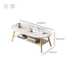 Wood Coffee Table No Distressing Single Coffee Table with Shelf Clearhalo 'Coffee & Accent Tables' 'Coffee Tables' 'coffee_tables' 'furn' 'furn_coffee_tables' 'Furniture' 'Living Room Furniture' 6705103