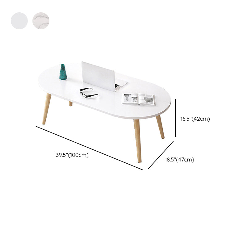 Wood Coffee Table No Distressing Single Coffee Table with Shelf Clearhalo 'Coffee & Accent Tables' 'Coffee Tables' 'coffee_tables' 'furn' 'furn_coffee_tables' 'Furniture' 'Living Room Furniture' 6705104