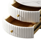 Round Nesting Coffee Table Set Frame Coffee Table Set with 2 Drawers Clearhalo 'Coffee & Accent Tables' 'Coffee Tables' 'coffee_tables' 'furn' 'furn_coffee_tables' 'Furniture' 'Living Room Furniture' 6705120