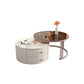 Round Frame Glam Coffee Table Set Slate Nesting Coffee Table Set