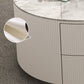 Round Frame Glam Coffee Table Set Slate Nesting Coffee Table Set