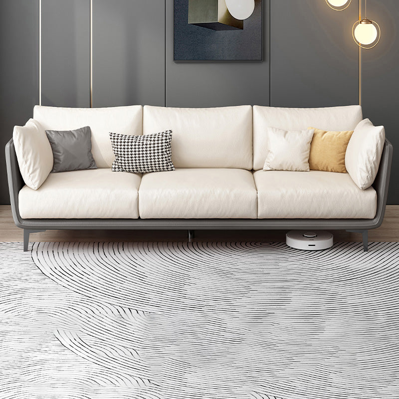 Scandinavo a sedere posteriore a sedere per cuscinetto braccio di divano beige per appartamento