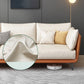 Scandinavian Loose Back Seating Pillow Top Arm Beige Sofa for Apartment