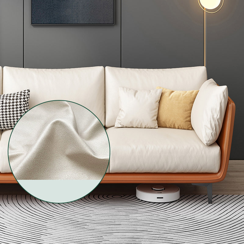 Scandinavo a sedere posteriore a sedere per cuscinetto braccio di divano beige per appartamento