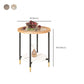Round Coffee Table Glass Nesting Coffee Table Set with Shelf