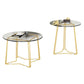 Frame Nesting Coffee Table Set Modern Round Glass Coffee Table