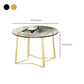 Frame Nesting Coffee Table Set Modern Round Glass Coffee Table