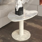 No Distressing Single Coffee Table Slate Free-Form White Coffee Table Clearhalo 'Coffee & Accent Tables' 'Coffee Tables' 'coffee_tables' 'furn' 'furn_coffee_tables' 'Furniture' 'Living Room Furniture' 6705318