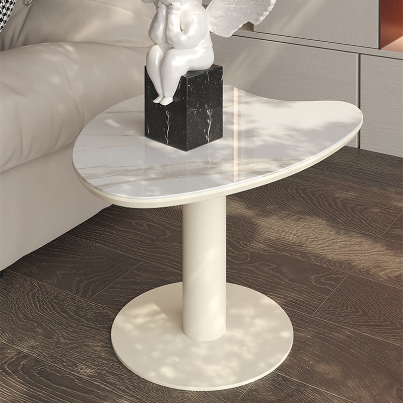 No Distressing Single Coffee Table Slate Free-Form White Coffee Table Clearhalo 'Coffee & Accent Tables' 'Coffee Tables' 'coffee_tables' 'furn' 'furn_coffee_tables' 'Furniture' 'Living Room Furniture' 6705318