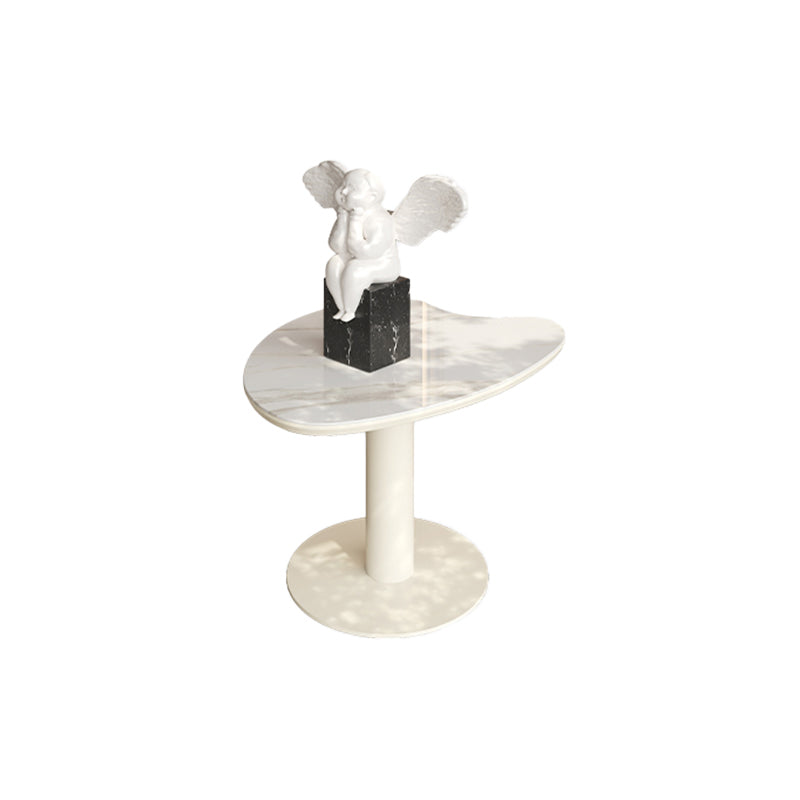 No Distressing Single Coffee Table Slate Free-Form White Coffee Table 25.5"L x 25.5"W x 20"H Clearhalo 'Coffee & Accent Tables' 'Coffee Tables' 'coffee_tables' 'furn' 'furn_coffee_tables' 'Furniture' 'Living Room Furniture' 6705320