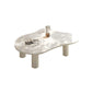 No Distressing Single Coffee Table Slate Free-Form White Coffee Table 39"L x 28"W x 14"H Clearhalo 'Coffee & Accent Tables' 'Coffee Tables' 'coffee_tables' 'furn' 'furn_coffee_tables' 'Furniture' 'Living Room Furniture' 6705323