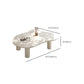 No Distressing Single Coffee Table Slate Free-Form White Coffee Table Clearhalo 'Coffee & Accent Tables' 'Coffee Tables' 'coffee_tables' 'furn' 'furn_coffee_tables' 'Furniture' 'Living Room Furniture' 6705331