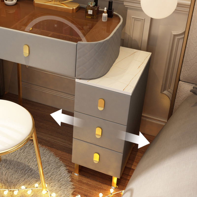 Tavolo da toeletta a specchio illuminato dimmeble 4 cassetti e vanità per il trucco delle feci