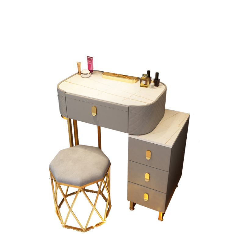Tavolo da toeletta a specchio illuminato dimmeble 4 cassetti e vanità per il trucco delle feci