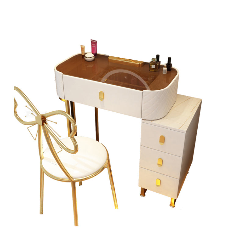 Tavolo da toeletta a specchio illuminato dimmeble 4 cassetti e vanità per il trucco delle feci