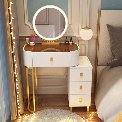 Tavolo da toeletta a specchio illuminato dimmeble 4 cassetti e vanità per il trucco delle feci