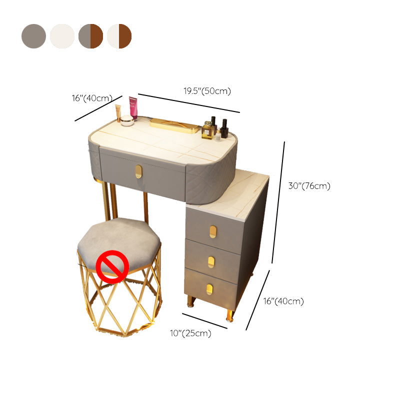 Tavolo da toeletta a specchio illuminato dimmeble 4 cassetti e vanità per il trucco delle feci