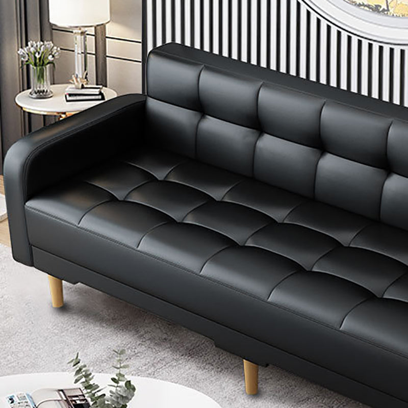 Industrial Living Room Settee Square Arm Biscuit Back Seating Clearhalo 'furn' 'furn_sofas' 'Furniture' 'Living Room Furniture' 'Sofa' 'sofas' 6705453