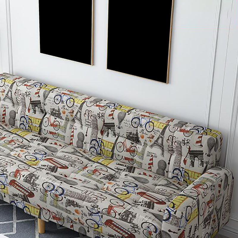 Industrial Living Room Settee Square Arm Biscuit Back Seating Clearhalo 'furn' 'furn_sofas' 'Furniture' 'Living Room Furniture' 'Sofa' 'sofas' 6705458