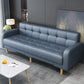 Industrial Living Room Settee Square Arm Biscuit Back Seating Dark Blue Tech Cloth Clearhalo 'furn' 'furn_sofas' 'Furniture' 'Living Room Furniture' 'Sofa' 'sofas' 6705461