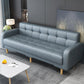 Industrial Living Room Settee Square Arm Biscuit Back Seating Light Blue Tech Cloth Clearhalo 'furn' 'furn_sofas' 'Furniture' 'Living Room Furniture' 'Sofa' 'sofas' 6705462
