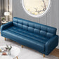 Industrial Living Room Settee Square Arm Biscuit Back Seating Blue Oiled Leather Clearhalo 'furn' 'furn_sofas' 'Furniture' 'Living Room Furniture' 'Sofa' 'sofas' 6705463